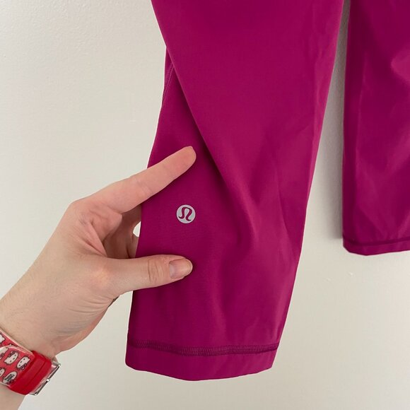 Lululemon Swift Speed High Rise Crop 21" Leggings Wild Berry Size 10 - Picture 3 of 7